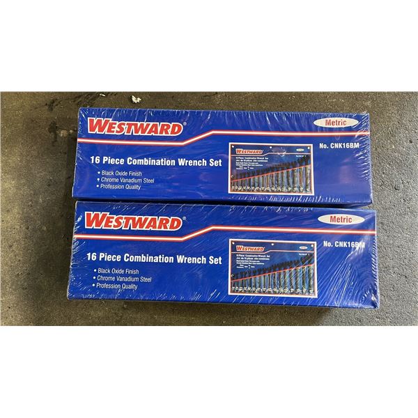 (2) *NEW SEALED* WESTWARD 16 PIECE COMBINATION WRENCH SETS