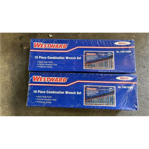 (2) *NEW SEALED* WESTWARD 16 PIECE COMBINATION WRENCH SETS