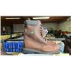 Image 1 : *NEW IN BOX* PAIR OF DAFFO MODE INDUSTRIALS MEN'S DW-908 DK. BROWN STEEL TOE WORK BOOTS: SIZE 11W