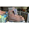 Image 1 : *NEW IN BOX* PAIR OF DAFFO MODE INDUSTRIALS MEN'S DW-908 DK. BROWN STEEL TOE WORK BOOTS: SIZE 12W