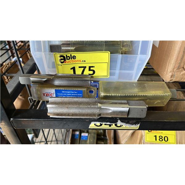 BIN OF *NEW* TDC HSS STRAIGHT FLUTE TAPS: 1 1/8-12 NF TAPER/T10179T