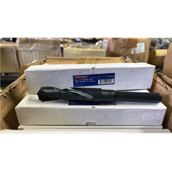 BOX OF *NEW* WESTWARD 47/64" PRENTICE DRILL BITS