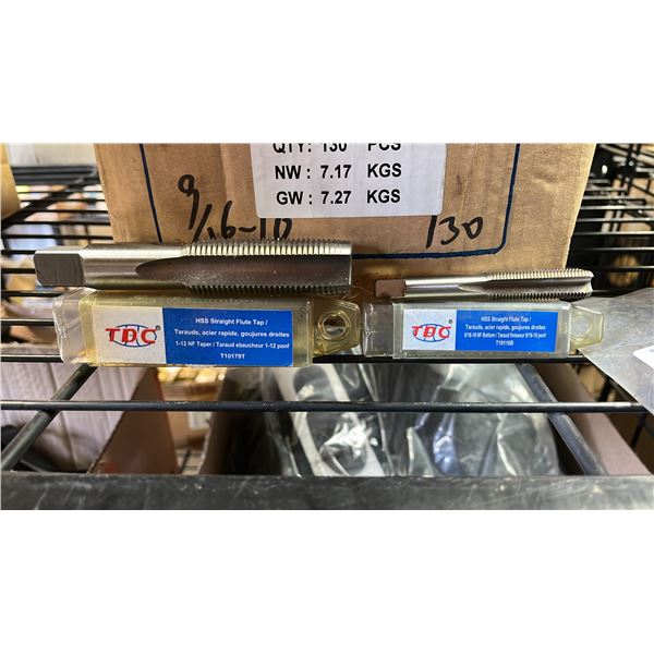 BOX OF *NEW* TDC HSS STRAIGHT FLUTE TAPS: 9/16-18 NF BOTTOM/T10110B