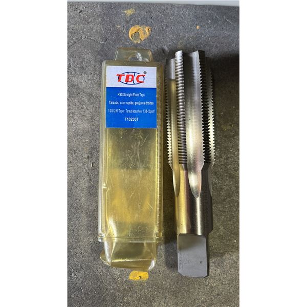 TOTE OF *NEW* TDC HSS STRAIGHT FLUTE TAPS: 1 3/8-12 NF TAPER/T10230T **HEAVY**