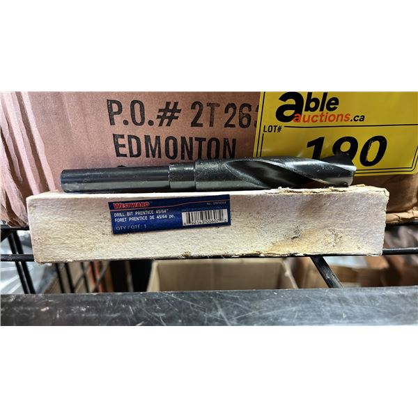 BOX OF *NEW*  WESTWARD 45/64" PRENTICE DRILL BITS