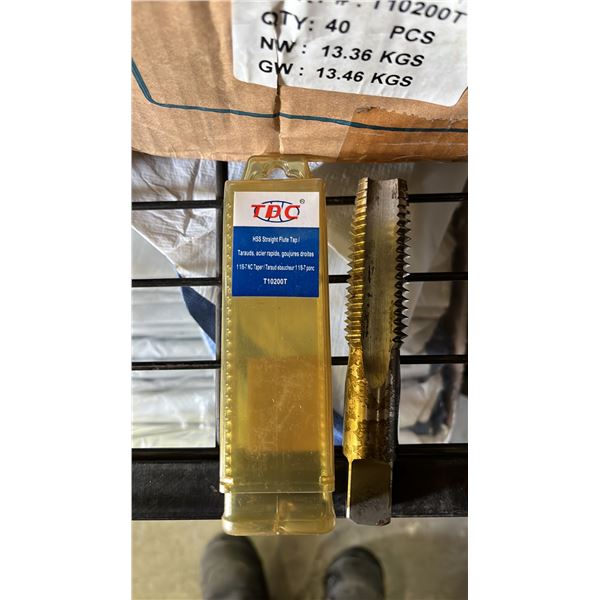 BOX OF *NEW* HSS STRAIGHT FLUTE TAPS/1 1/8-7 NC TAPER/T10200T