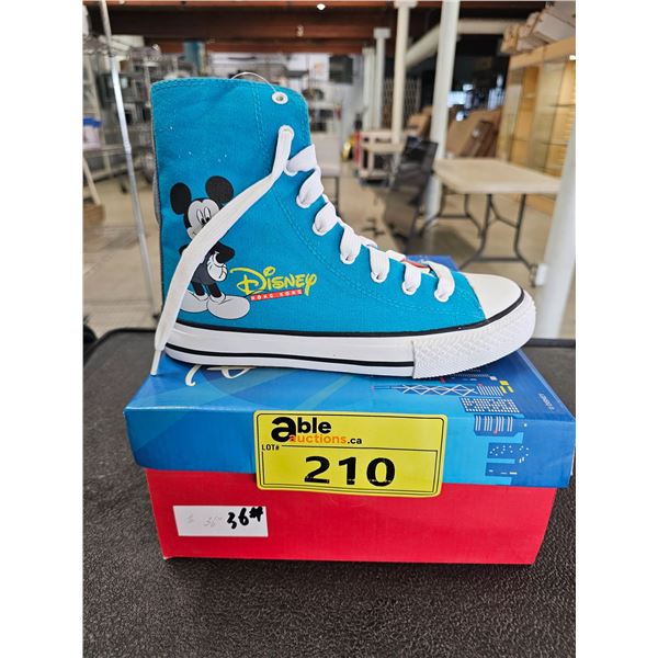 *NEW IN BOX * PAIR OF DISNEY HONG KONG SIZE 36 BLUE HIGH TOP SNEAKERS