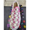 Image 3 : *NEW IN BOX* PAIR OF DISNEY SIZE 36 GREY W/ PINK & WHITE POLKA DOTS "IT'S MICKEY" SNEAKERS