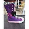 Image 4 : *NEW IN BOX* PAIR OF SIZE 36 PURPLE HELLO KITTY HIGH TOP SNEAKERS