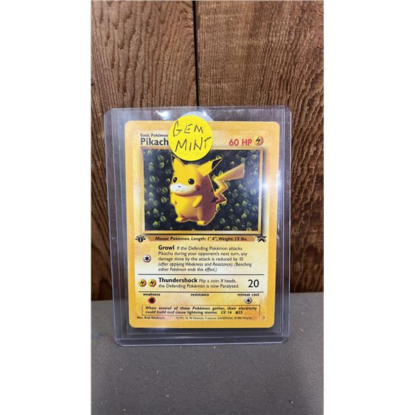 1ST EDITION LEAF PIKACHU PROMO POKEMON CARD