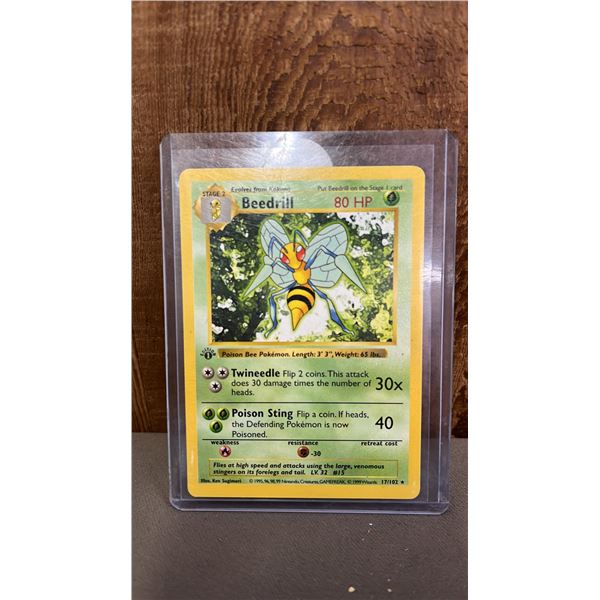 1ST EDITION BEEDRILL #17/102 POKEMON CARD