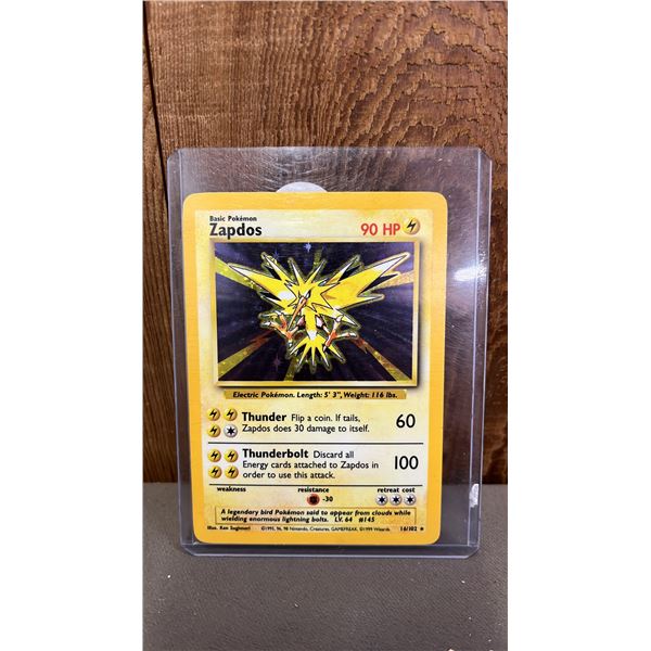 HOLO ZAPDOS #16/102 POKEMON CARD