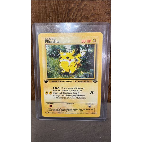 1ST EDITION FOREST PIKACHU #60/64 POKEMON CARD