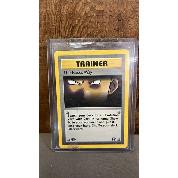 1ST EDITION TRAINER THE BOSS'S WAY #13/82 POKEMON CARD