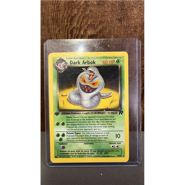 1ST EDITION DARK ARBOK #19/82 POKEMON CARD