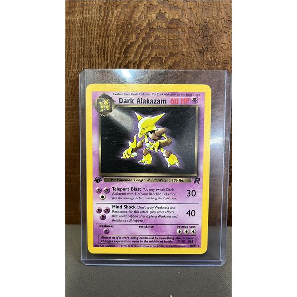 1ST EDITION DARK ALAKAZAM #18/82 POKEMON CARD