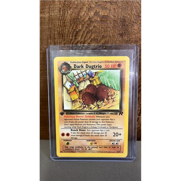 1ST EDITION DARK DUGTRIO #23/82 POKEMON CARD