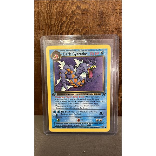 1ST EDITION DARK GYRADOS #25/82 POKEMON CARD