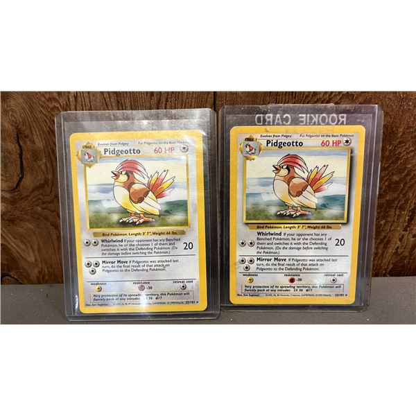 (2) PIDGEOTTO #22/102 POKEMON CARDS
