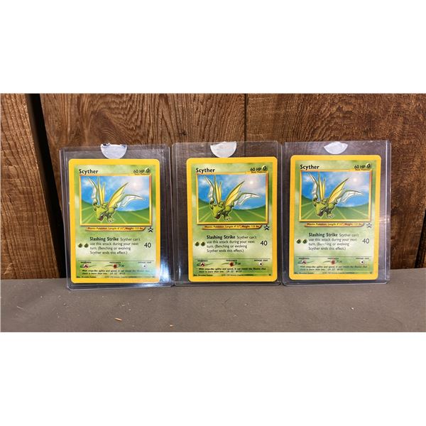 (3) SCYTHER #45 PROMO POKEMON CARDS