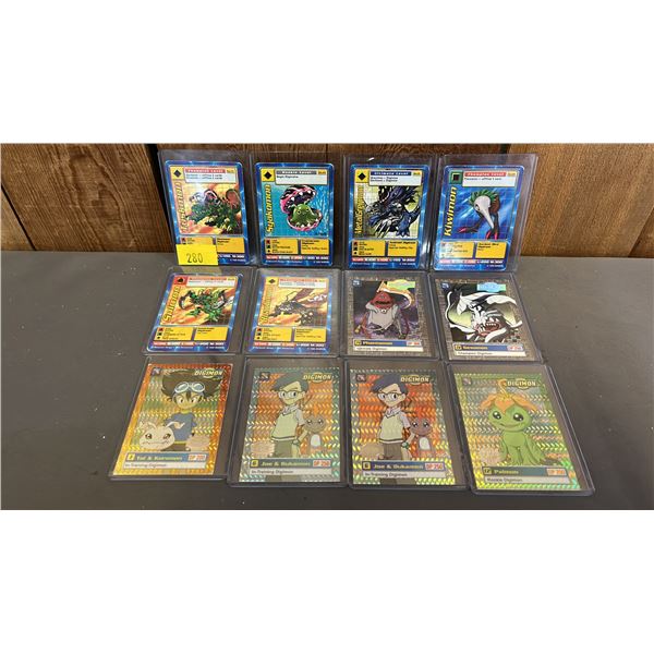 12 ASSORTED DIGIMON CARDS
