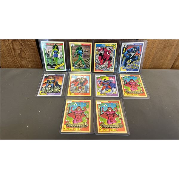 10 ASSORTED MARVEL COLLECTIBLE CARDS