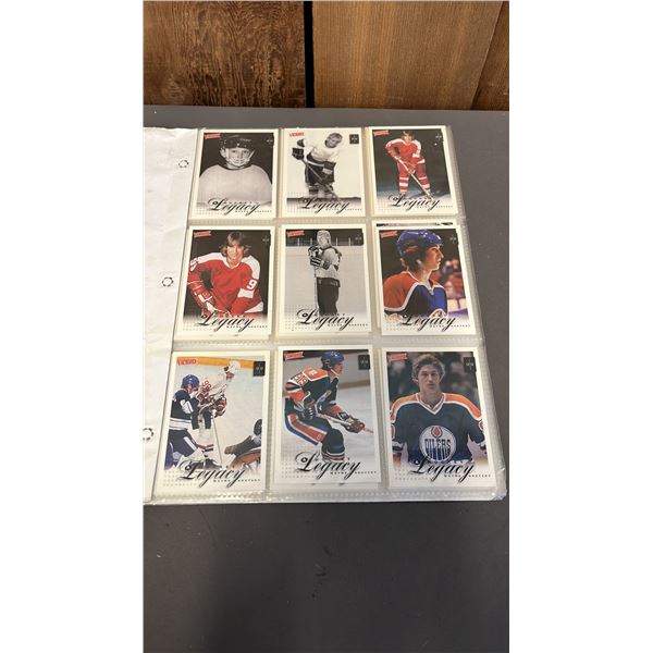 FOLDER OF 1999 UPPER DECK HOCKEY LEGACY WAYNE GRETZKY #391-440 HOCKEY CARDS