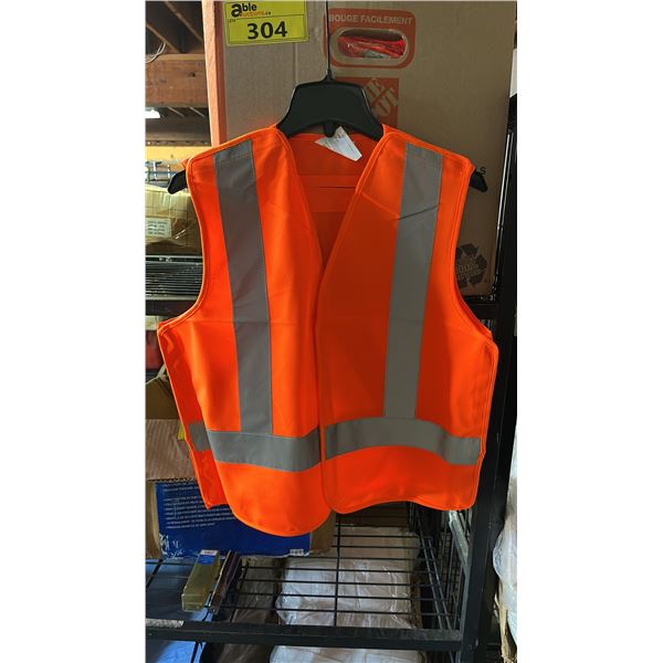 BOX OF *NEW* CONDOR ORANGE REFLECTIVE VESTS: SIZE S