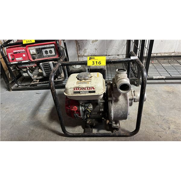 HONDA WB20X GAS POWERED WATER TRANSFER PUMP