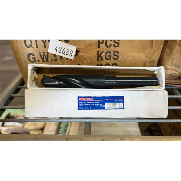 BOX OF *NEW* WESTWARD 47/64" PRENTICE DRILL BITS