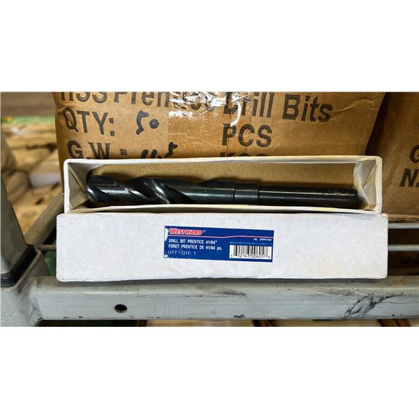 BOX OF *NEW* WESTWARD 41/64" PRENTICE DRILL BITS