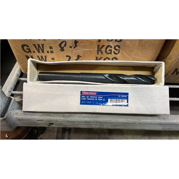 BOX OF *NEW* WESTWARD 35/64" PRENTICE DRILL BITS