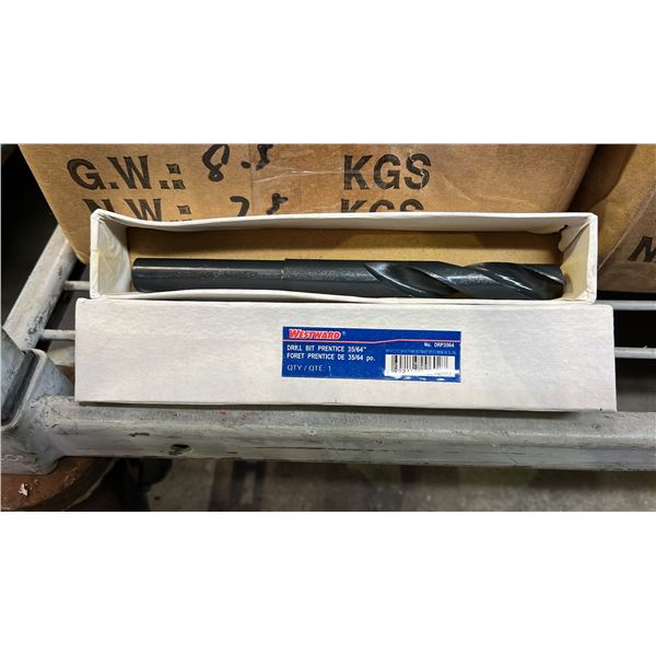 BOX OF *NEW* WESTWARD 35/64" PRENTICE DRILL BITS