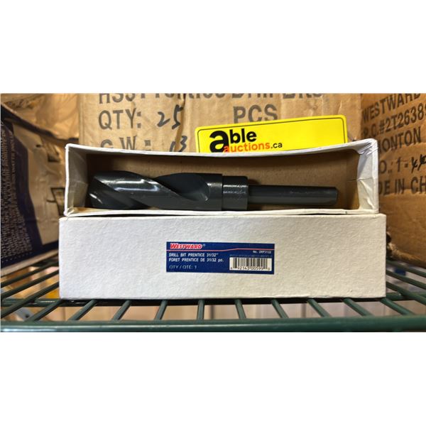 BOX OF *NEW* WESTWARD 31/32" PRENTICE DRILL BITS