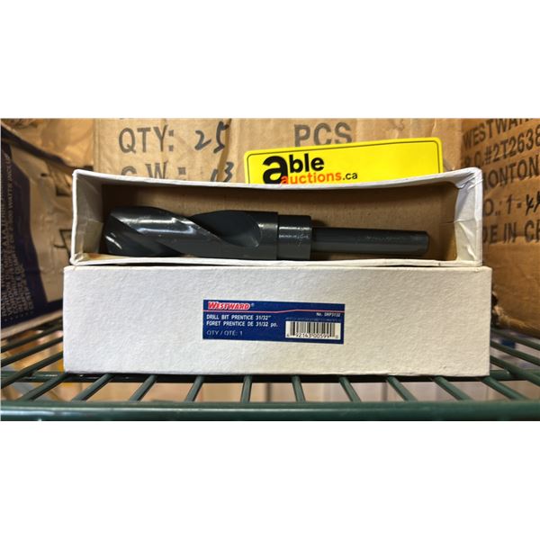 BOX OF *NEW* WESTWARD 31/32" PRENTICE DRILL BITS