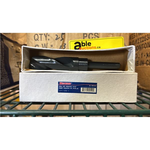 BOX OF *NEW* WESTWARD 31/32" PRENTICE DRILL BITS
