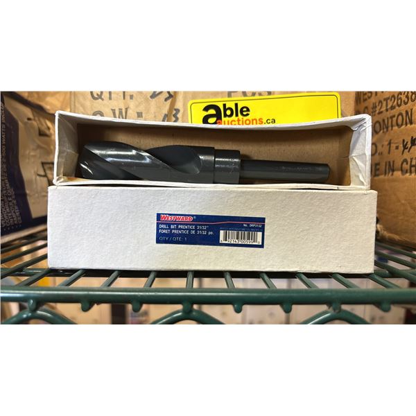 BOX OF *NEW* WESTWARD 31/32" PRENTICE DRILL BITS