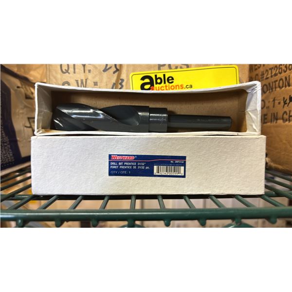 BOX OF *NEW* WESTWARD 31/32" PRENTICE DRILL BITS