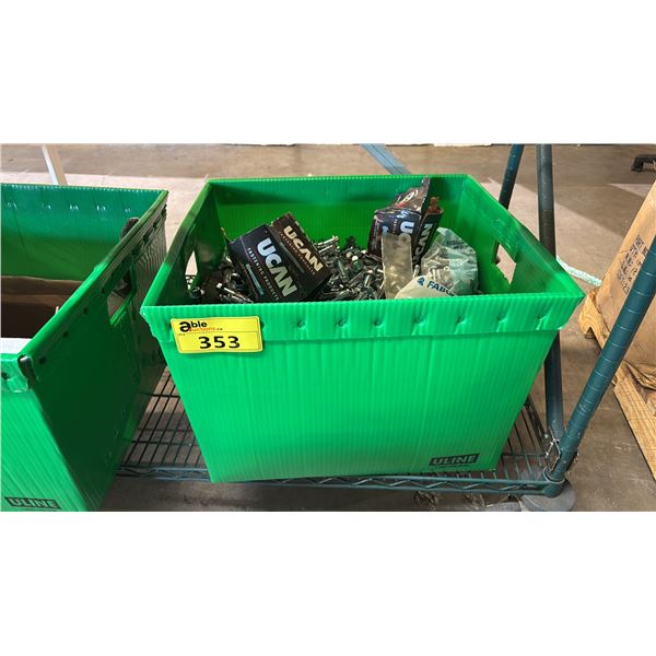 TOTE OF ASSORTED *NEW* SLEEVE ANCHOR HEX NUTS