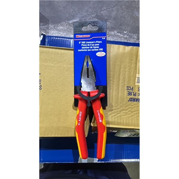 (2) BOXES OF *NEW* WESTWARD 8" VDE LINEMAN'S PLIERS