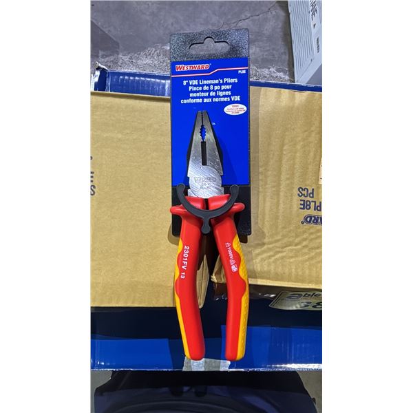 (2) BOXES OF *NEW* WESTWARD 8" VDE LINEMAN'S PLIERS
