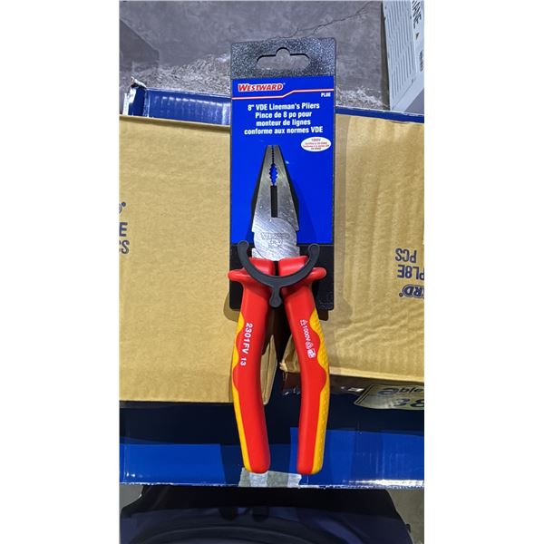 (2) BOXES OF *NEW* WESTWARD 8" VDE LINEMAN'S PLIERS