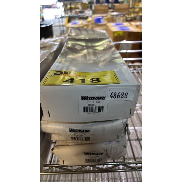(3) BOXES OF *NEW* WESTWARD 8" SHANK 3/8" SLOTTED SCREWDRIVERS