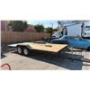 Image 1 : FLAT DECK TRAILER, NO REGISTRATION, MUST TOW, 17' 6" X 7' 9", 21' 6" TOTAL LENGTH WITH 2" BALL HITCH