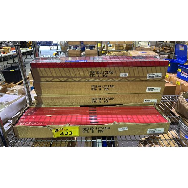 (5) BOXES OF *NEW* WESTWARD HEAVY DUTY 24" ALUMINUM LEVELS