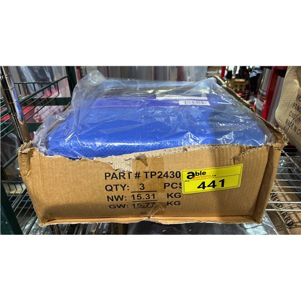 BOX OF *NEW* WESTWARD 24' X 30' LIGHT DUTY POLYETHYLENE TARPS