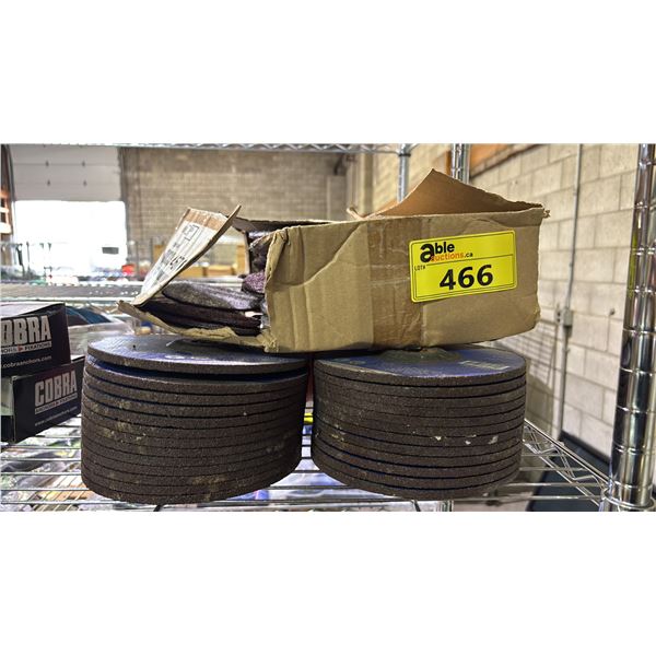 (2) ROLLS OF SAFETY TRACK, BOX OF 3M GRINDING DISCS & (25) CGW  GRINDING WHEELS *ALL NEW*