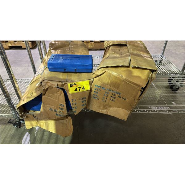 (2) BOXES OF *NEW* WESTWARD SOCKET SET BOXES *ALL EMPTY*