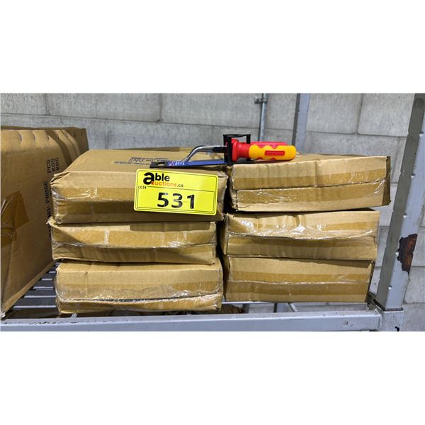 (12) BOXES OF *NEW* WESTWARD 6" VDE BENT LONG NOSE PLIERS