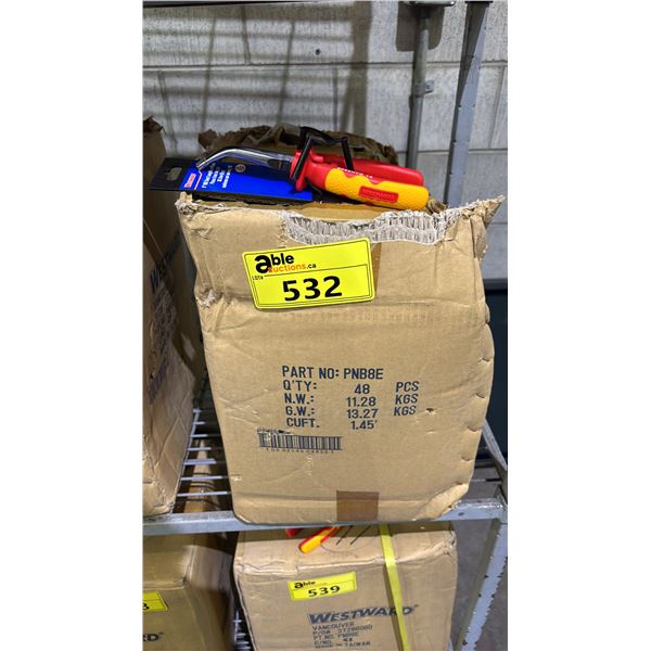 CASE OF *NEW* WESTWARD 6" VDE BENT LONG NOSE PLIERS